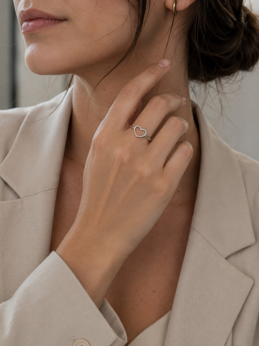 Anillo Corazón Entrelazado