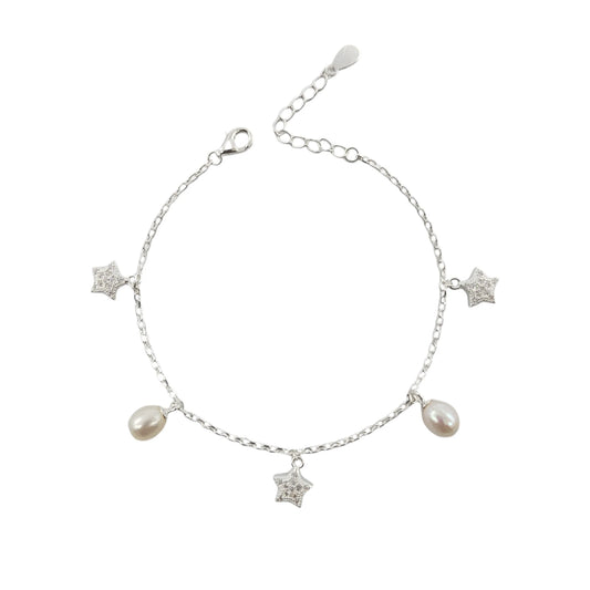 Pulsera Estrellas y Perlas