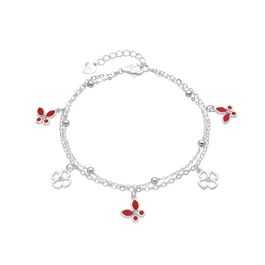 Pulsera de Flores y Mariposas